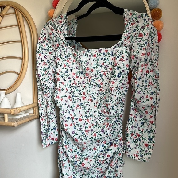 Lovers + Friends Ditsy Floral Long Sleeve Ruched Mini Dress Lovers and Friends - Picture 3 of 10